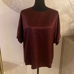 𝅺ANTONIO Melani silk burgundy blouse size M